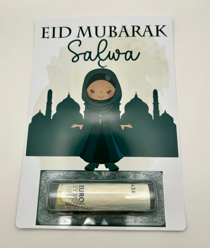 Carte cadeau Eid avec encoche pour billet